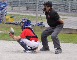 catcher sitting